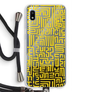 Majorelle Blue Print: Samsung Galaxy A10 Transparant Hoesje met koord