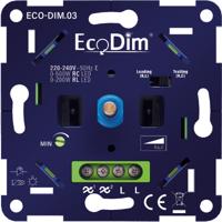 EcoDim LED Dimmer Fase RLC Inbouw 0-500W Enkel Knop