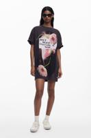 T-shirt stijl jurk - BLACK - M/L - thumbnail