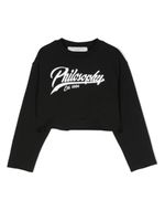 Philosophy Di Lorenzo Serafini Kids sweat à logo imprimé - Noir