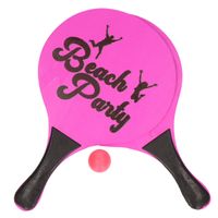 Actief speelgoed tennis/beachball setje roze   - - thumbnail