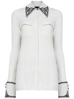 Proenza Schouler chemise texturée à col pointu - Blanc