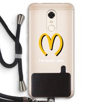 I'm lovin' you: Xiaomi Redmi 5 Transparant Hoesje met koord