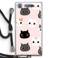 Katten: Sony Xperia XZ1 Transparant Hoesje met koord
