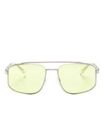 Emporio Armani lunettes de soleil à monture carrée - Argent