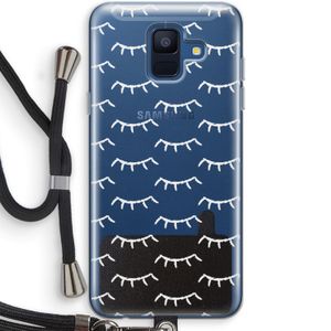 Wimpers: Samsung Galaxy A6 (2018) Transparant Hoesje met koord