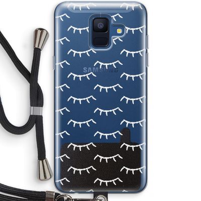 Wimpers: Samsung Galaxy A6 (2018) Transparant Hoesje met koord