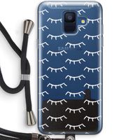 Wimpers: Samsung Galaxy A6 (2018) Transparant Hoesje met koord