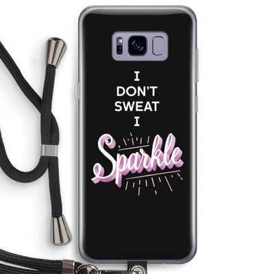 Sparkle quote: Samsung Galaxy S8 Plus Transparant Hoesje met koord