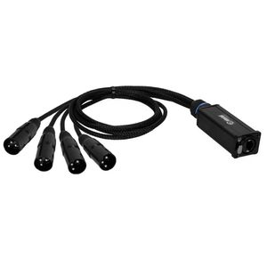 Adam Hall 4 Star Catbox XM3 audio & DMX adapter 4x 3p XLR male naar CAT6A