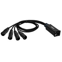 Adam Hall 4 Star Catbox XM3 audio & DMX adapter 4x 3p XLR male naar CAT6A
