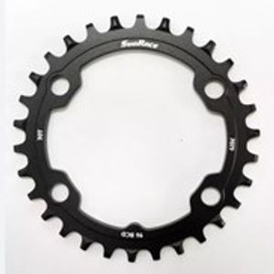 Sunrace blad 32t 4-arm 96 zwart narrow wide alu a-symmetric