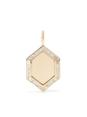Lizzie Mandler Fine Jewelry pendentif D en or 18ct pavé de diamants