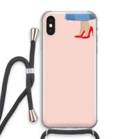 High heels: iPhone XS Transparant Hoesje met koord
