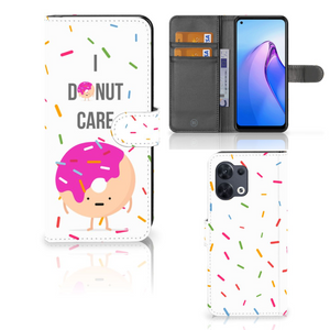 OPPO Reno8 Book Cover Donut Roze