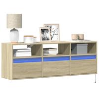 Tv-wandmeubel met LED-verlichting 130x31x45 cm sonoma eiken Tv-wandmeubel met LED-verlichting 130x31x45 cm sonoma eiken