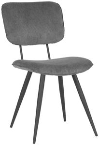 LABEL51 Eetkamerstoel 'Vic', Rib, kleur Grijs