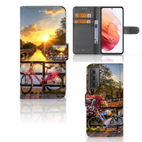 Samsung Galaxy S21 Flip Cover Amsterdamse Grachten - thumbnail