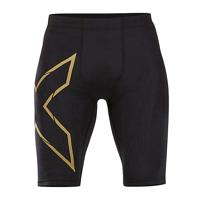 2XU Light Speed Compression Shorts Black/Gold Reflective Heren