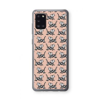 Zwarte poes: Samsung Galaxy A31 Transparant Hoesje