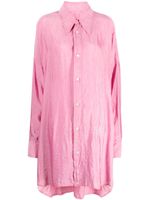 MM6 Maison Margiela chemise boutonnée à manches longues - Rose - thumbnail