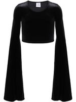 VETEMENTS haut crop en velours - Noir