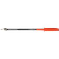 Q-CONNECT balpen, met dop, 0,7 mm, medium punt, rood, doos van 50 stuks