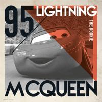 Kunstdruk Disney Cars Lightning McQueen 30x30cm