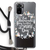 Diamonds: Xiaomi Redmi Note 10 Pro Transparant Hoesje met koord