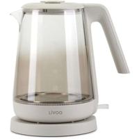 Waterkoker - LIVOO - DOD216G - 2200 W - 1,7 L - Glas / Grijs
