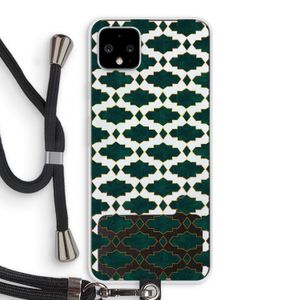 Moroccan tiles: Pixel 4 XL Transparant Hoesje met koord