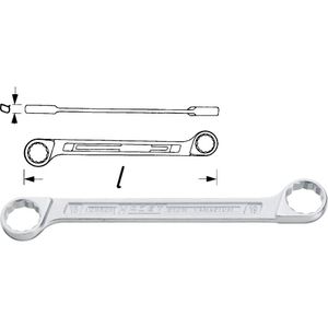 Hazet 610N-24X26 HAZET Dubbele ringsleutel Sleutelbreedte (metrisch) (alleen voor ADT) 24 - 26 mm