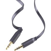 SpeaKa Professional Jackplug Audio Aansluitkabel Super Flat [1x Jackplug male 3,5 mm - 1x Jackplug male 3,5 mm] 0.50 m Zwart - thumbnail