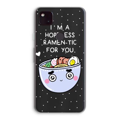 I'm A Hopeless Ramen-Tic For You: Google Pixel 4a 5G Transparant Hoesje