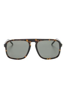 Saint Laurent Eyewear lunettes de soleil SL 590 à monture carrée - Marron