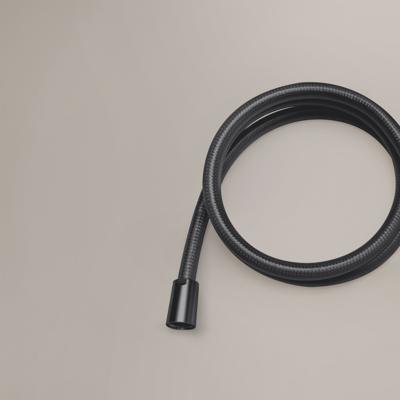 Doucheslang Hotbath Archie Gewapend Met Transparante Kunststof Mantel Geborsteld Gunmetal PVD