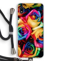 Neon bloemen: Samsung Galaxy A10 Transparant Hoesje met koord Neon bloemen: Samsung Galaxy A10 Transparant Hoesje met koord
