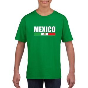 Groen Mexico supporter t-shirt voor kinderen