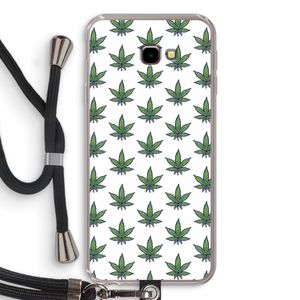Weed: Samsung Galaxy J4 Plus Transparant Hoesje met koord