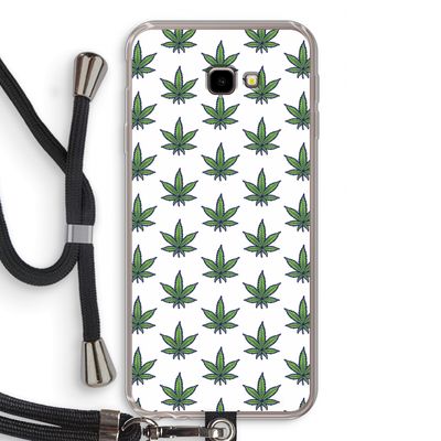 Weed: Samsung Galaxy J4 Plus Transparant Hoesje met koord