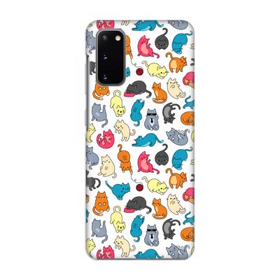 Kleurrijke katten: Volledig geprint Samsung Galaxy S20 Hoesje