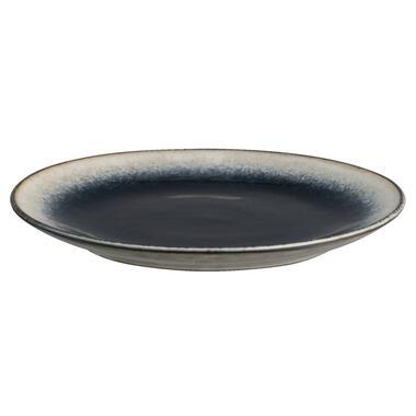 Ontbijtbord Dorean - blauw stoneware - Ø20,5 cm - Leen Bakker