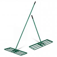 Gazonhark Metalen Gazonrakel met Ergonomische Handgreep Nivellering van Zandbodem voor Tuin Golfbaan Groen