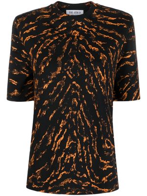 The Attico chemise à motif abstrait - Noir