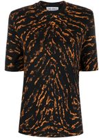 The Attico chemise à motif abstrait - Noir