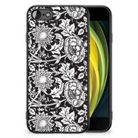 iPhone SE 2022 | SE 2020 | 7/8 Bloemen Hoesje Black Flowers