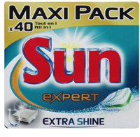 Sun Sun All In 1 Vaatwastabletten Expert Extra Shine - 40 stuks - thumbnail