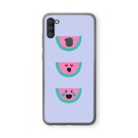 Smiley watermeloen: Samsung Galaxy A11 Transparant Hoesje