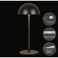 Anna's Collection Oplaadbare tafellamp usb zwart 9,5x22cm