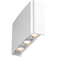 LED Wandlamp - Brinton Victo - Up & Down - 6W 480lm - Aanpasbare Lichtkleur 3000K-4000K-6500K - Voor Buiten en Binnen - Waterdicht IP65 - Rechthoek - Wit